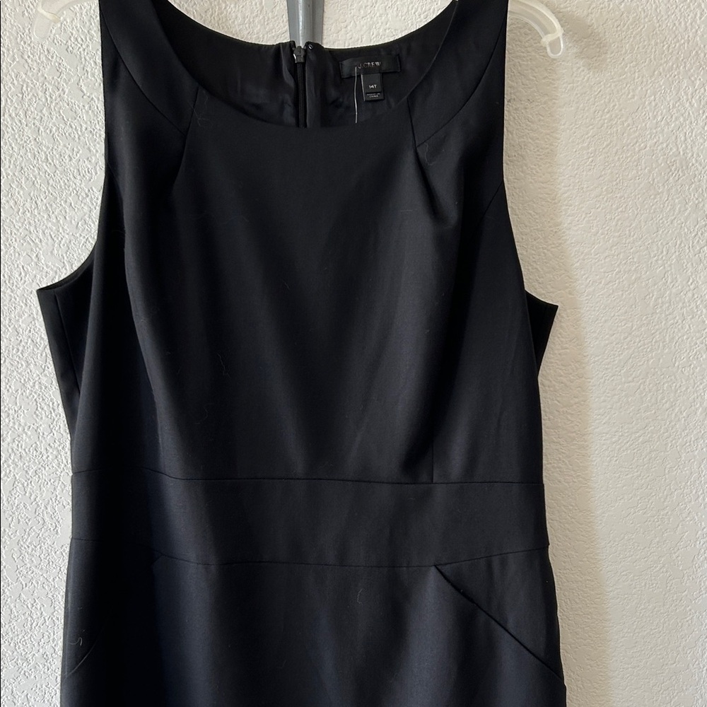 J. Crew Classic Black Midi Dress NWT 14T - Picture 2 of 9